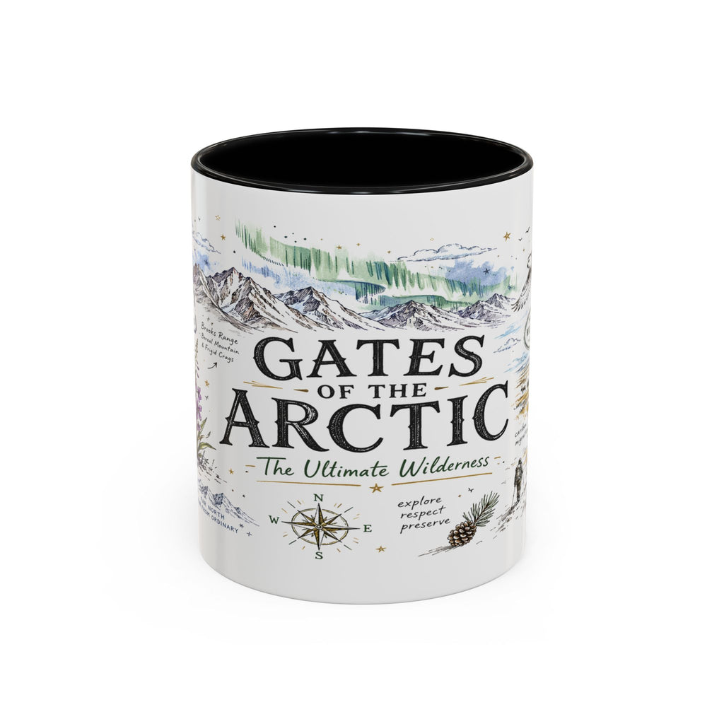 Gates of the Arctic National Park Coffee Mug | Alaska Arctic Wilderness Gift | Accent Color Ceramic 11oz 15oz