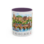 Heidelberg Illustrated Travel Mug | City Souvenir Accent Coffee Mug | 11oz 15oz Ceramic Cup