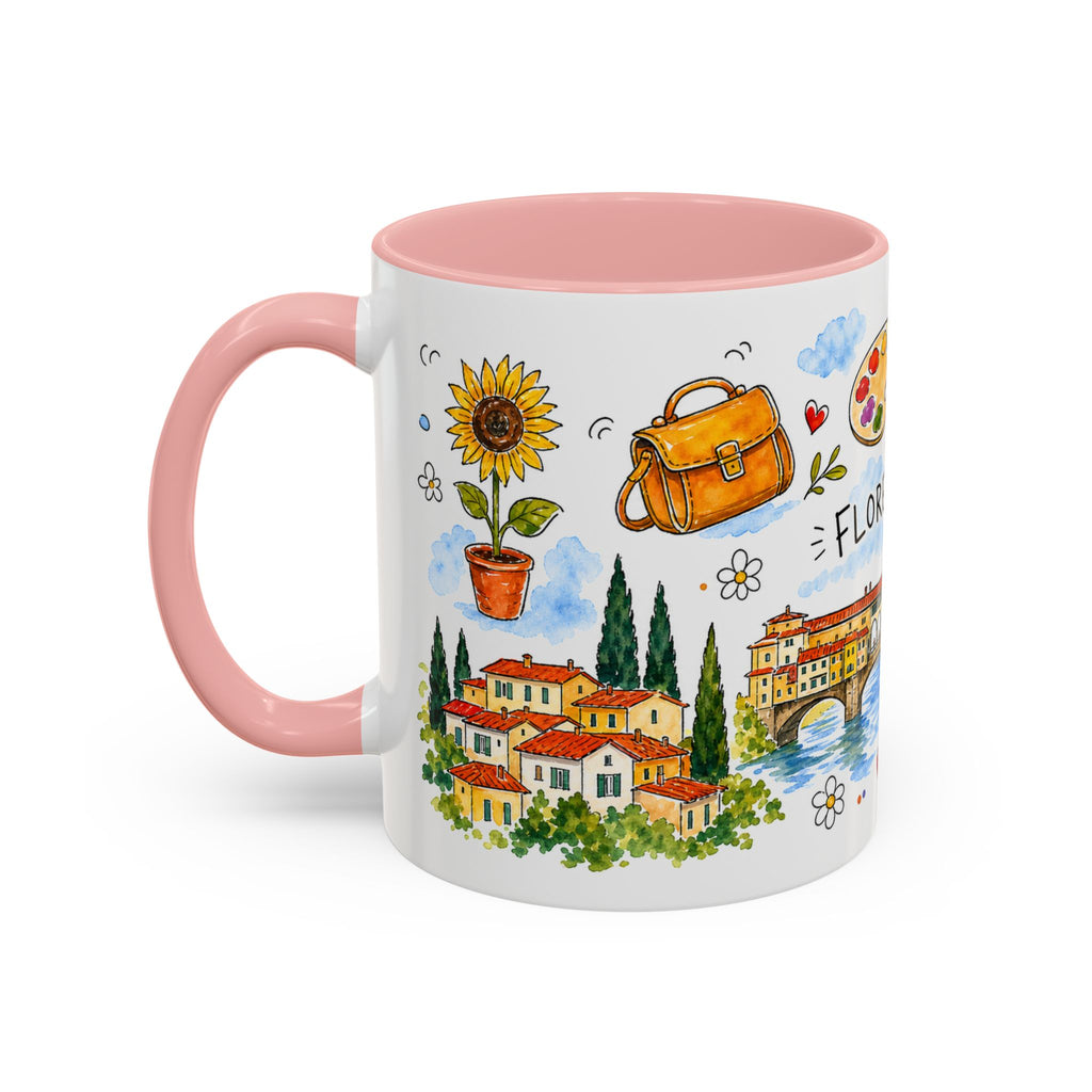 Florence Travel Mug | European City Souvenir Accent Coffee Mug | 11oz 15oz Ceramic Cup