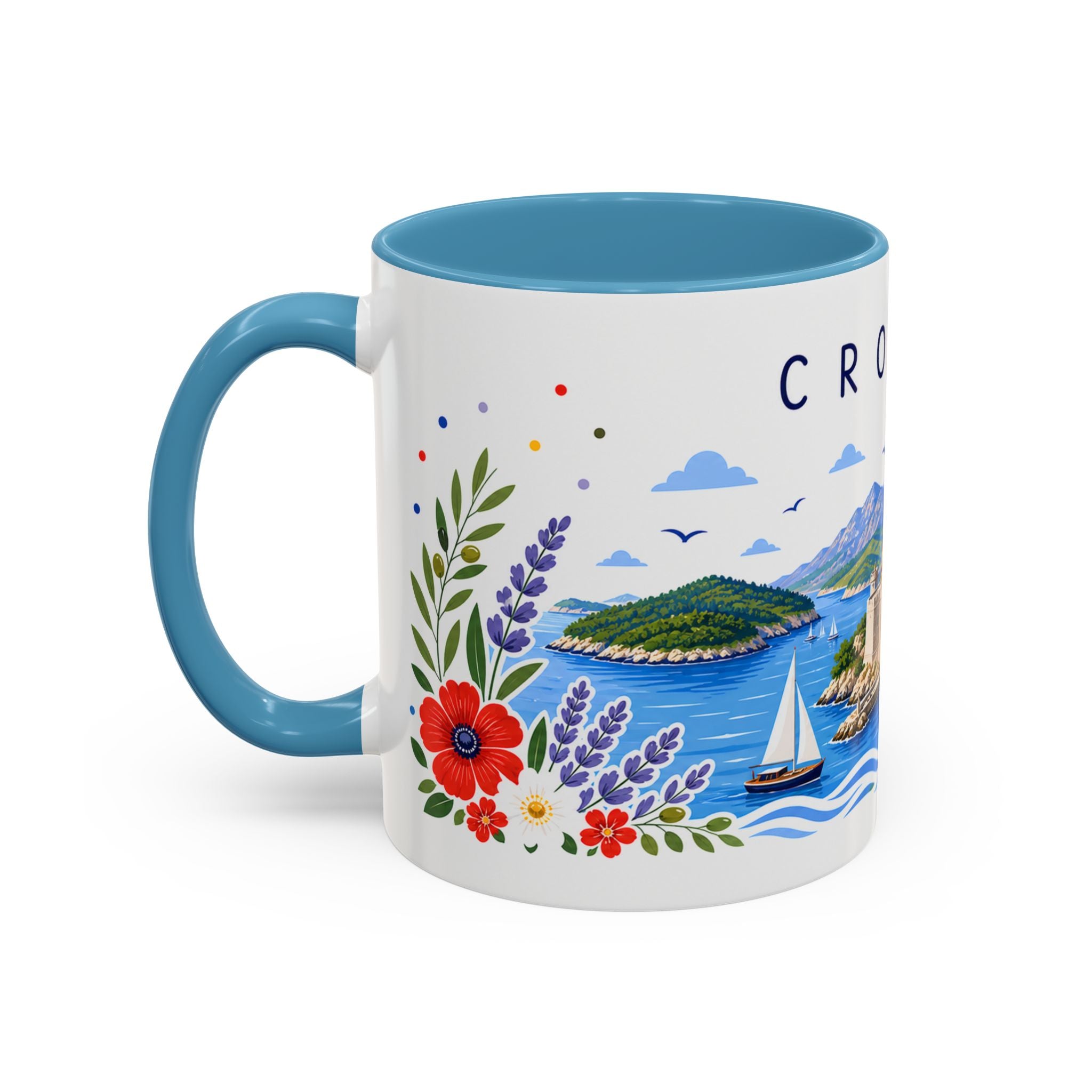 Croatia Coffee Mug | Travel Souvenir Accent Mug | Place Gift Ceramic Cup 11oz 15oz