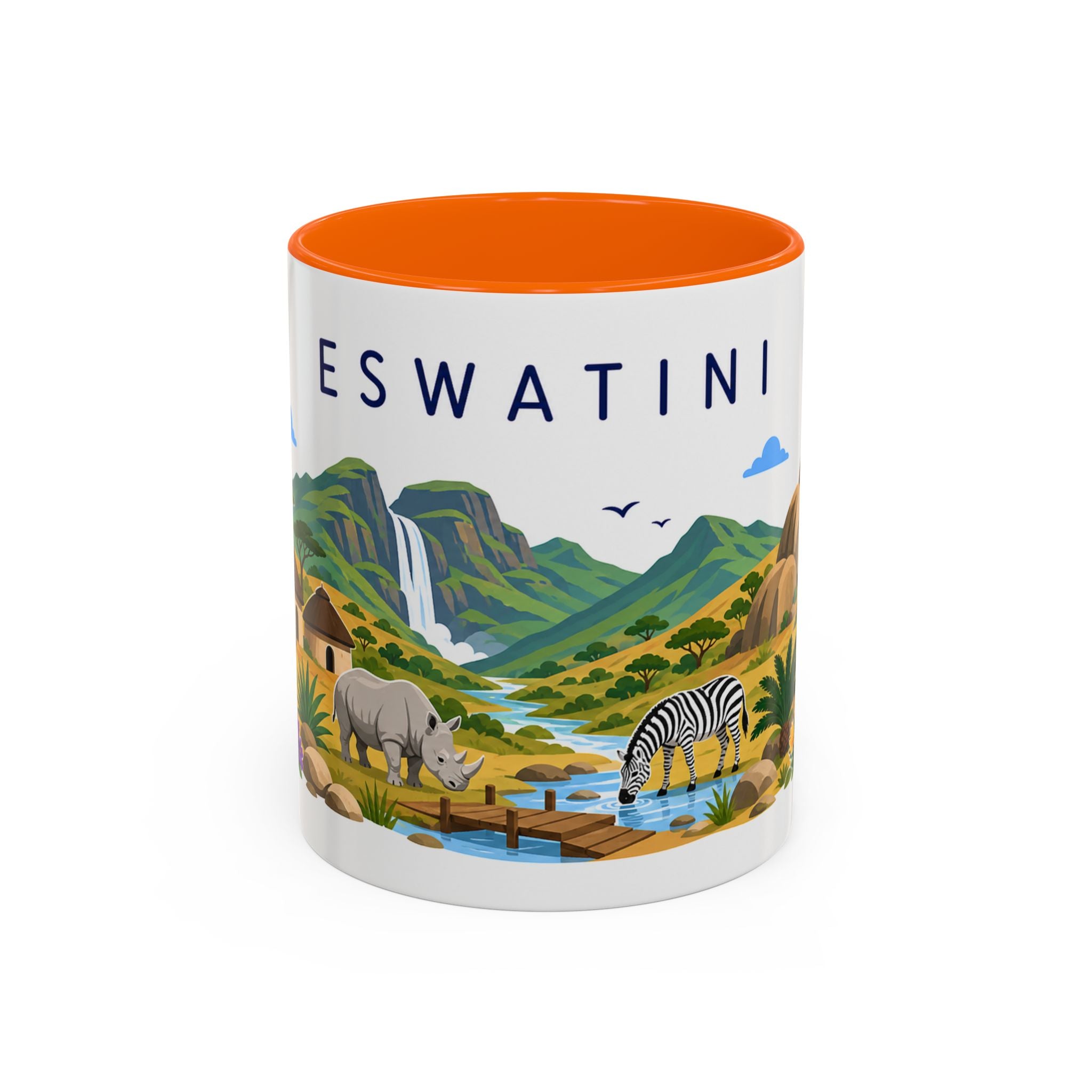 Eswatini Coffee Mug | Travel Souvenir Accent Mug | Country Gift Ceramic Cup 11oz 15oz