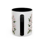 Connecticut State Map Mug | Botanical Accent Coffee Cup (11oz 15oz)