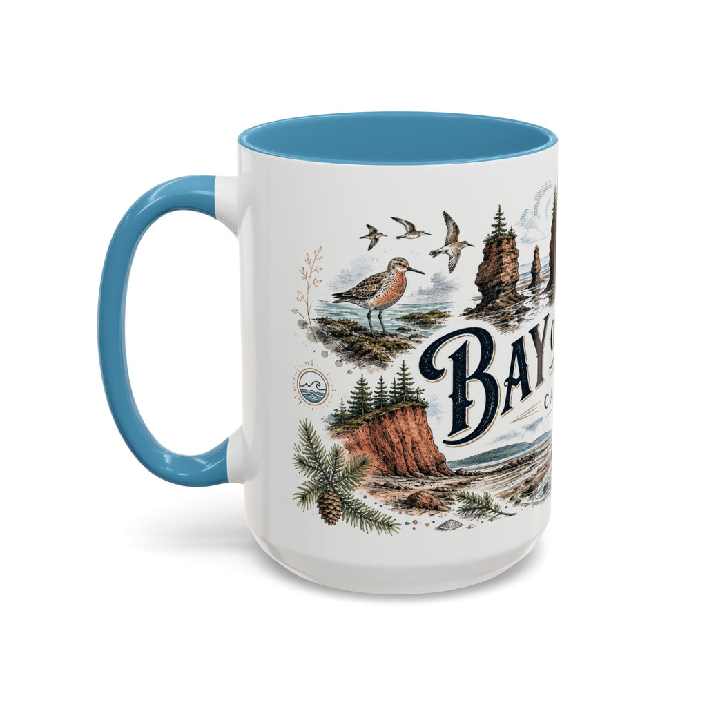 Bay of Fundy Mug, Canada Travel Souvenir, Bucket List Gift, Accent Ceramic Coffee Mug 11oz 15oz