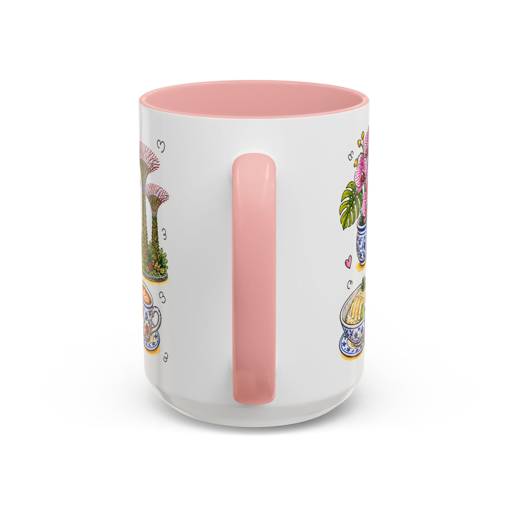 Singapore Illustrated Travel Mug | City Souvenir Accent Coffee Mug | 11oz 15oz Ceramic Cup