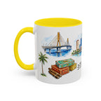 Tampa Illustrated Travel Mug | City Souvenir Accent Coffee Mug | 11oz 15oz Ceramic Cup