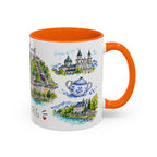 Salzburg Illustrated Travel Mug | City Souvenir Accent Coffee Mug | 11oz 15oz Ceramic Cup