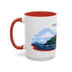 Faroe Islands Coffee Mug | Travel Destination Souvenir Gift | Accent Color Ceramic 11oz 15oz