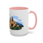 Pinnacles National Park Coffee Mug | Solid Color Block Park Souvenir | 11oz 15oz Accent Mug
