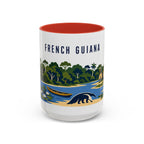 French Guiana Coffee Mug | Travel Souvenir Accent Mug | Country Gift Ceramic Cup 11oz 15oz