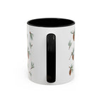 Maine White Pine Cone and Tassel Mug, State Flower Floral Coffee Cup, 11oz Botanical Gift
