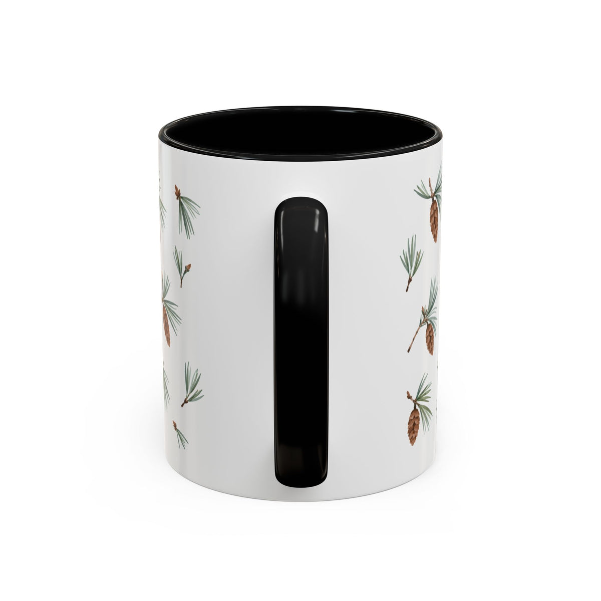 Maine White Pine Cone and Tassel Mug, State Flower Floral Coffee Cup, 11oz Botanical Gift