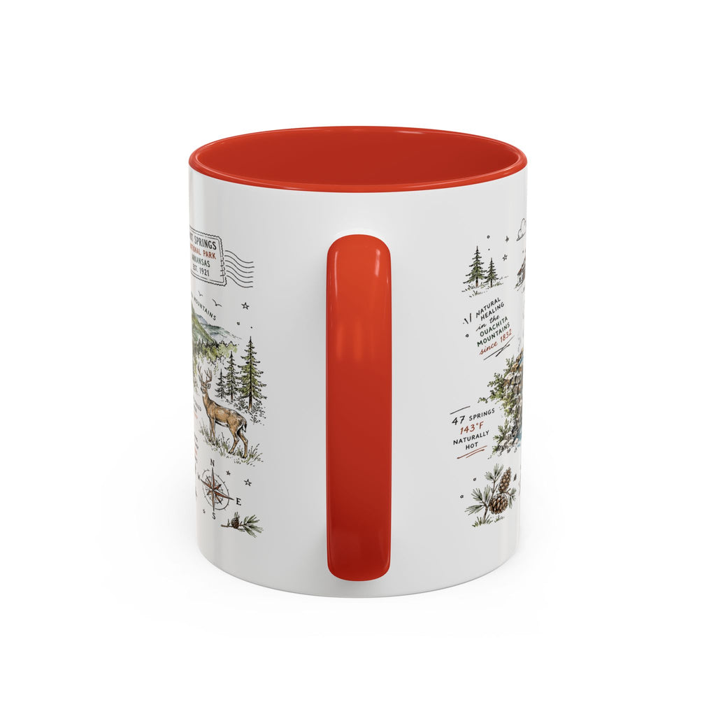 Hot Springs National Park Coffee Mug | Arkansas Thermal Spring Spa Gift | Accent Color Ceramic 11oz 15oz