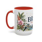 Brazil Home Country Mug | Moving Away Gift | Long Distance Friendship | 11 oz 15 oz Accent Mug
