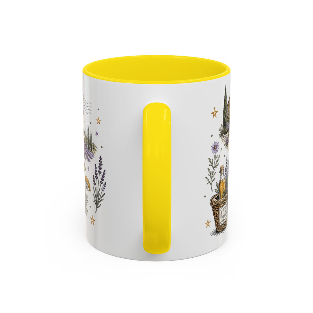 Provence Coffee Mug | Travel Destination Souvenir Gift | Accent Color Ceramic 11oz 15oz