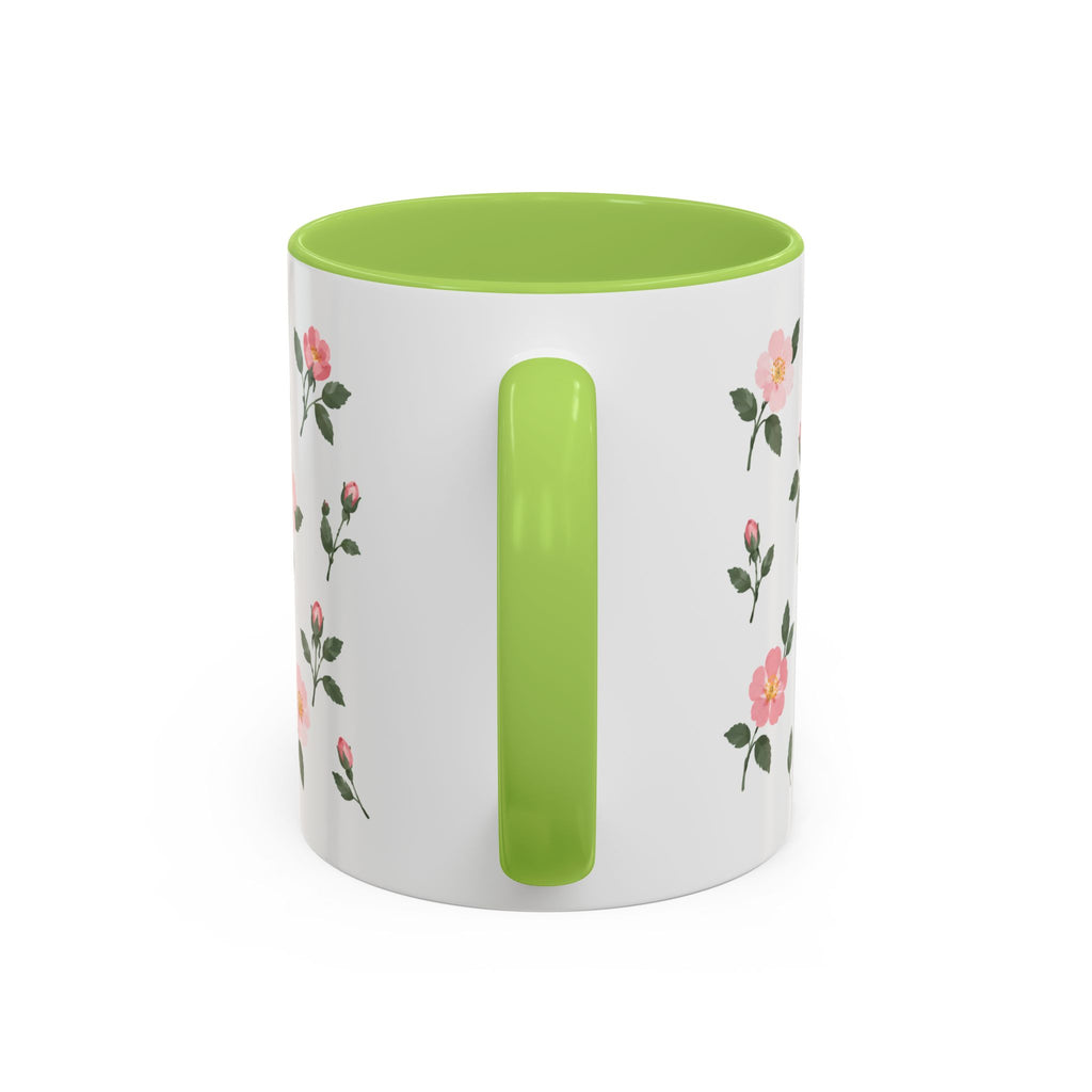 North Dakota Wild Prairie Rose Mug, State Flower Floral Coffee Cup, 11oz Botanical Gift