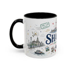 Shanghai Coffee Mug | China Souvenir Travel Gift | Accent Color Ceramic 11oz 15oz