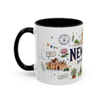 New Delhi Coffee Mug | India Souvenir Travel Gift | Accent Color Ceramic 11oz 15oz