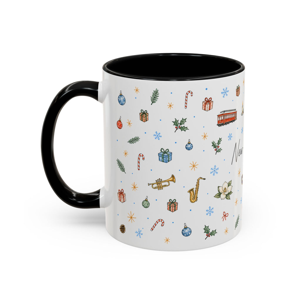 New Orleans Christmas Mug | Watercolor City Souvenir, Travel Gift (11oz/15oz)