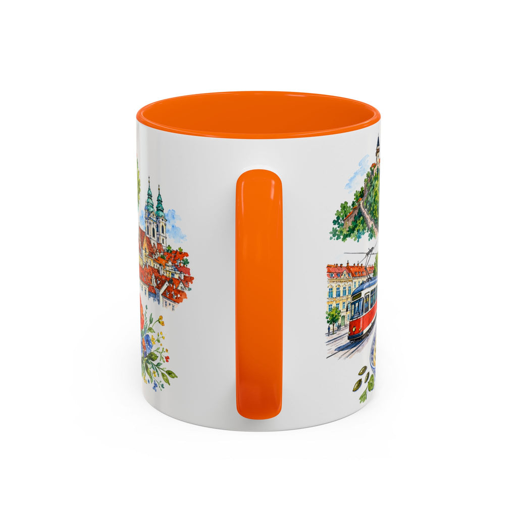 Graz Illustrated Travel Mug | City Souvenir Accent Coffee Mug | 11oz 15oz Ceramic Cup