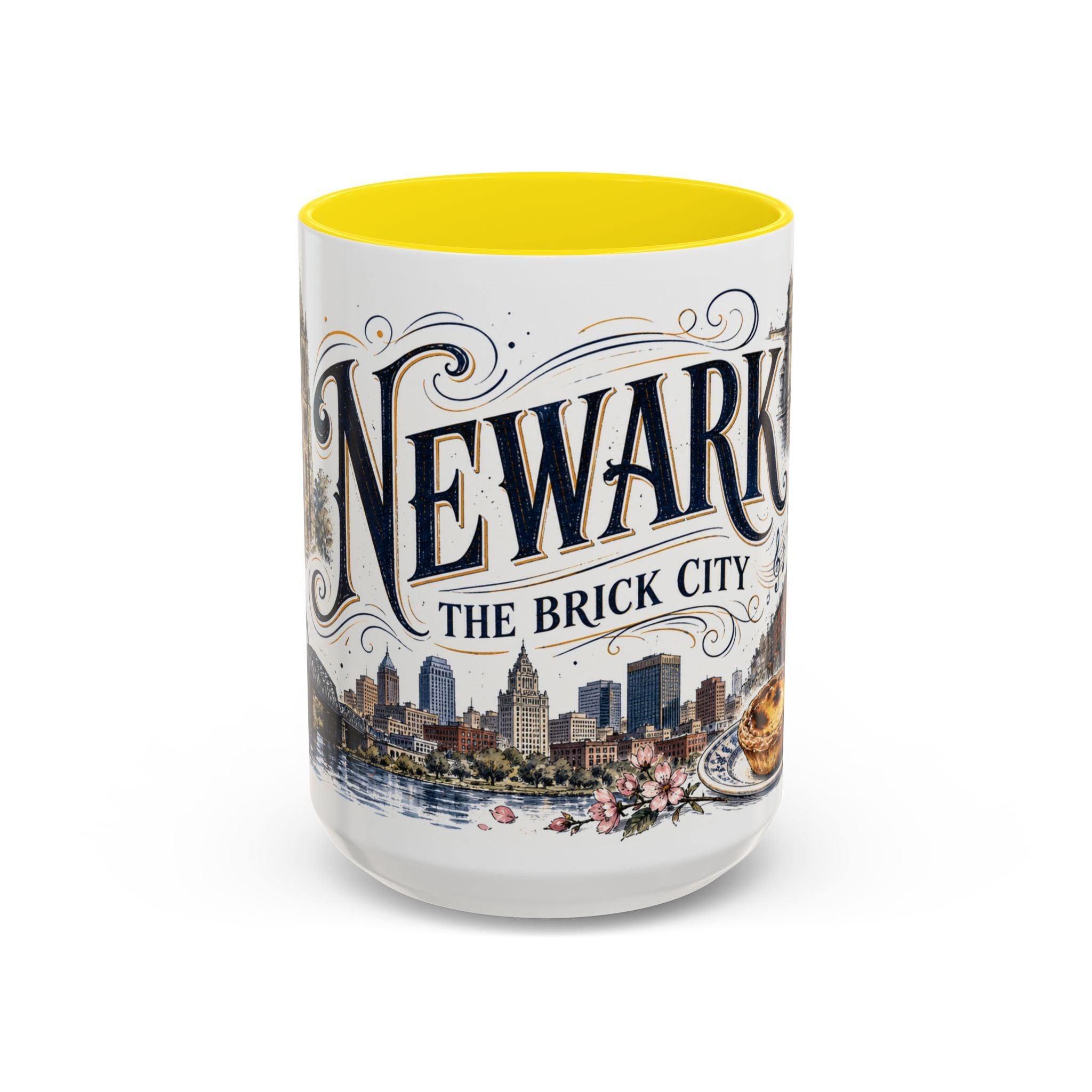 Newark Coffee Mug | United States Travel Souvenir | Vintage Illustrated City Gift | 11 oz 15 oz Accent Mug