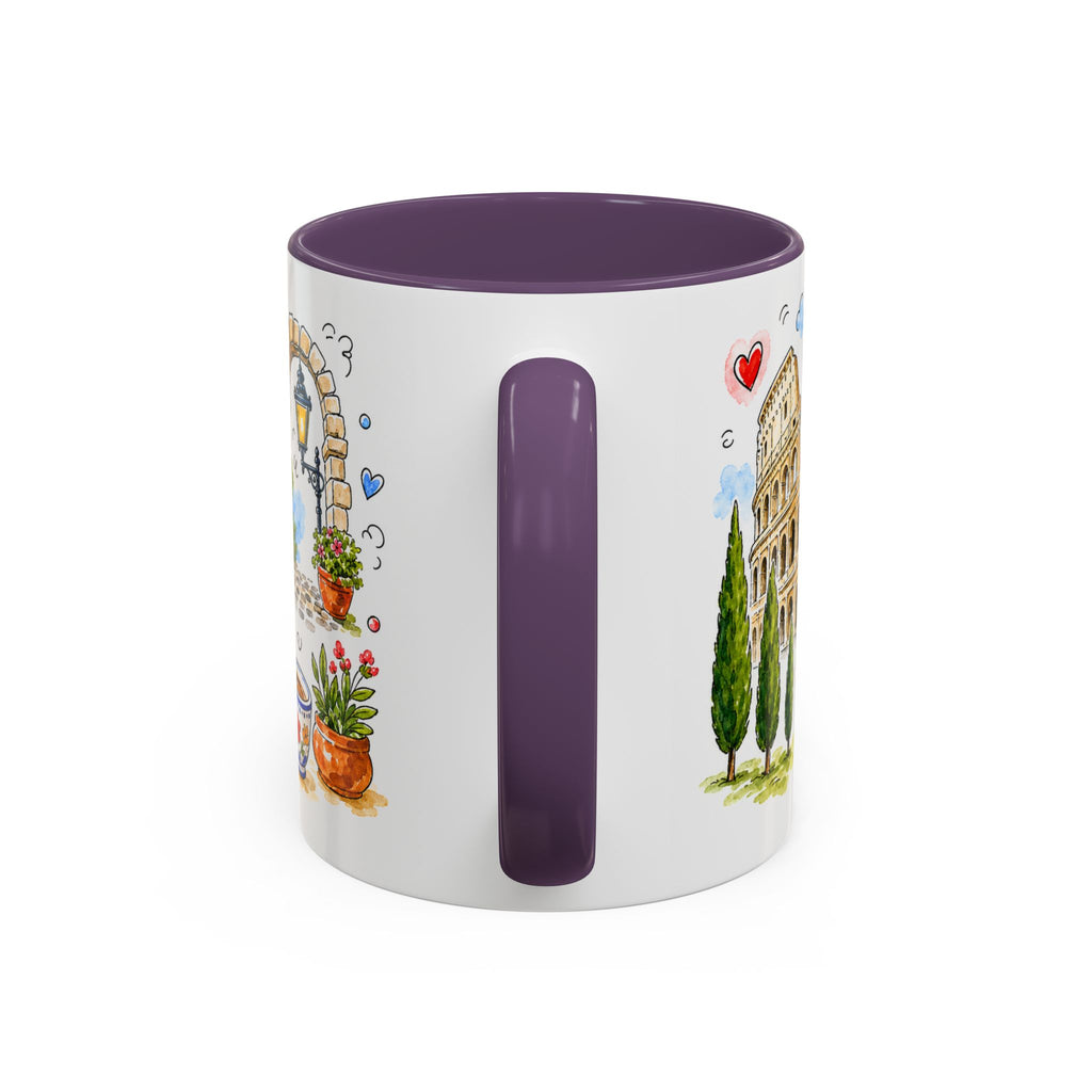 Rome Travel Mug | European City Souvenir Accent Coffee Mug | 11oz 15oz Ceramic Cup