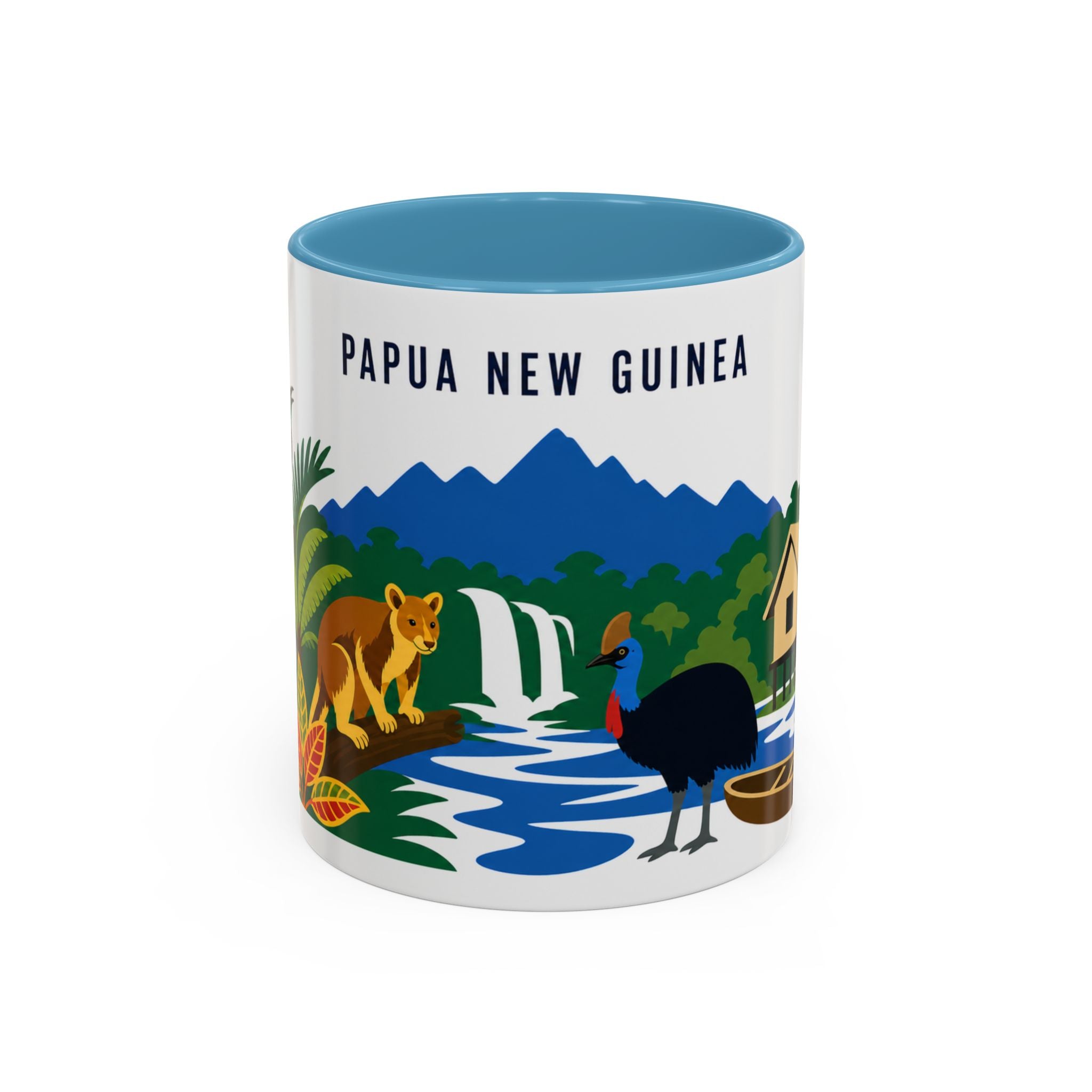 Papua New Guinea Coffee Mug | Travel Souvenir Accent Mug | Country Gift Ceramic Cup 11oz 15oz