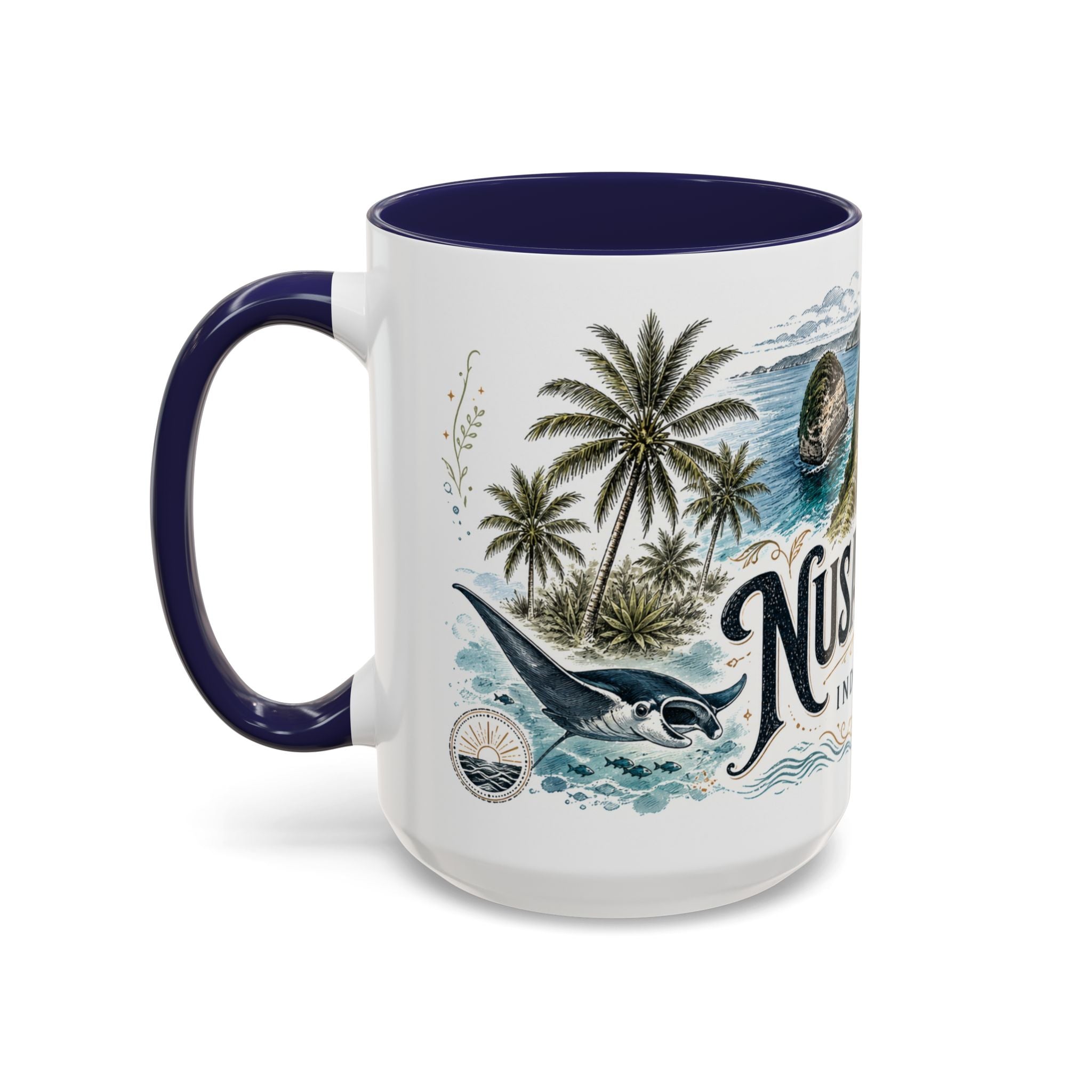Nusa Penida Mug, Indonesia Travel Souvenir, Bucket List Gift, Accent Ceramic Coffee Mug 11oz 15oz