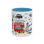 London Travel Mug | European City Souvenir Accent Coffee Mug | 11oz 15oz Ceramic Cup