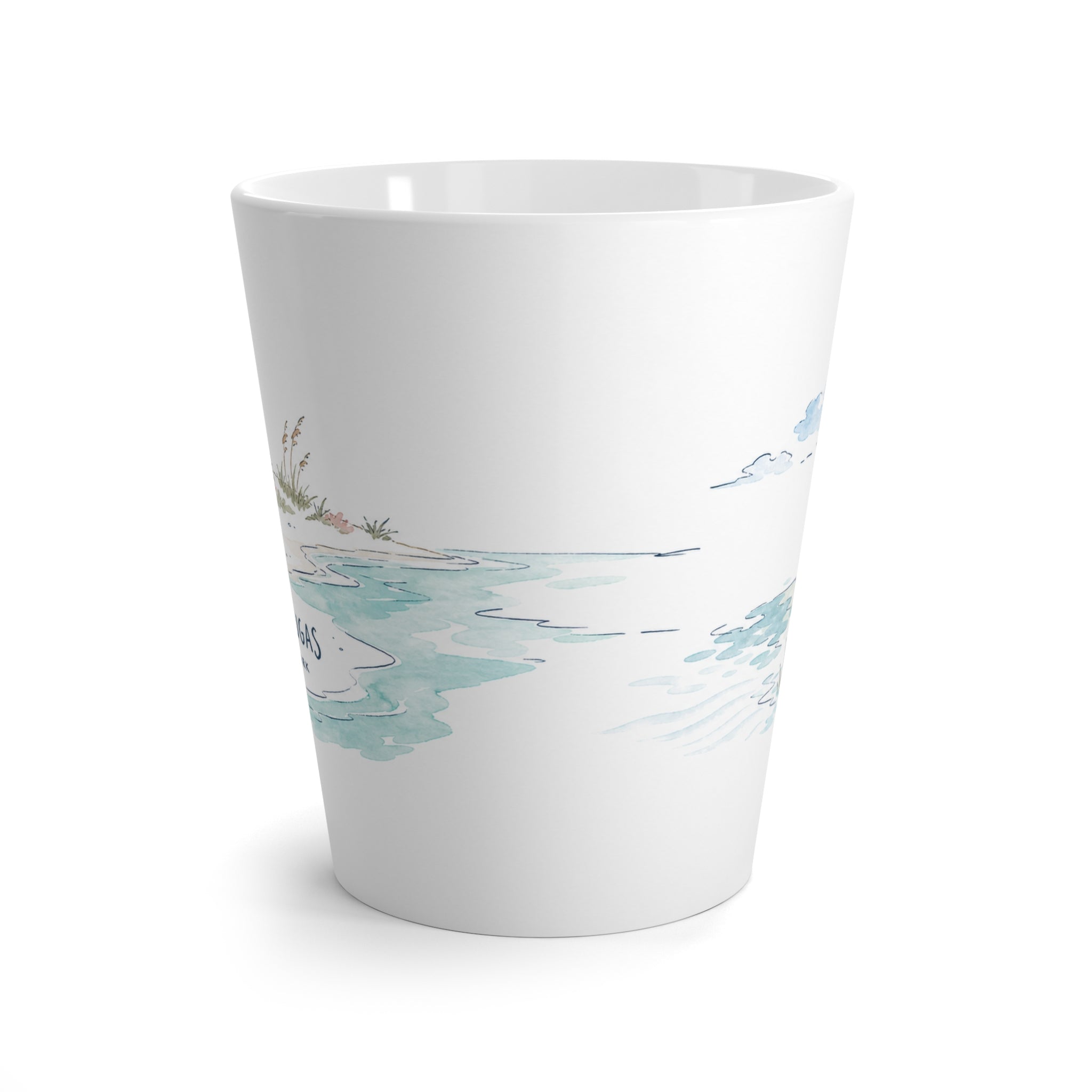 Dry Tortugas National Park Latte Mug | Pastel Watercolor Nature Coffee Cup | 12 oz Travel Souvenir Gift