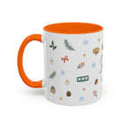 Seattle Christmas Mug | Watercolor Travel Souvenir | Holiday Gift | Accent Ceramic Coffee Cup 11oz 15oz