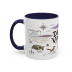 Death Valley National Park Coffee Mug | California Desert Hiking Camping Gift | Accent Color Ceramic 11oz 15oz