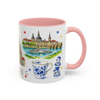 Dresden Illustrated Travel Mug | City Souvenir Accent Coffee Mug | 11oz 15oz Ceramic Cup