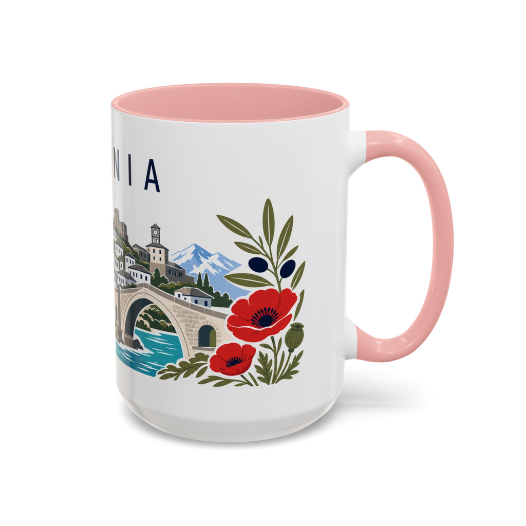Albania Coffee Mug | Travel Souvenir Accent Mug | Country Gift Ceramic Cup 11oz 15oz