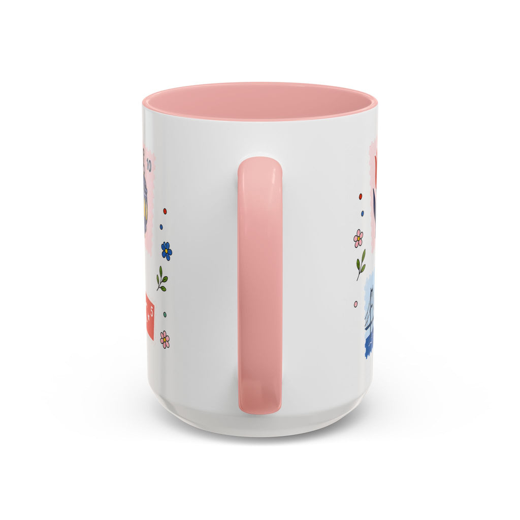 Istanbul Coffee Mug | Postage Stamp Collage Mug | Travel Souvenir Accent Cup 11oz 15oz