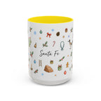 Santa Fe Christmas Mug | Watercolor City Souvenir | Ceramic Coffee Cup (11oz 15oz)