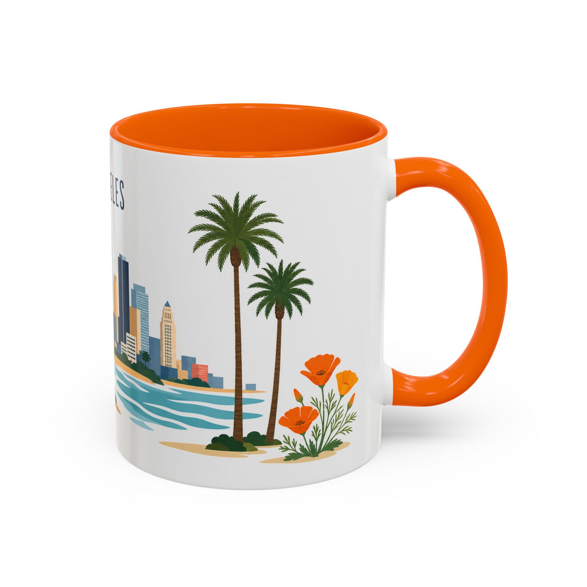Los Angeles Coffee Mug | United States Travel Souvenir | Porcelain Decal City Gift | 11oz 15oz Accent Mug