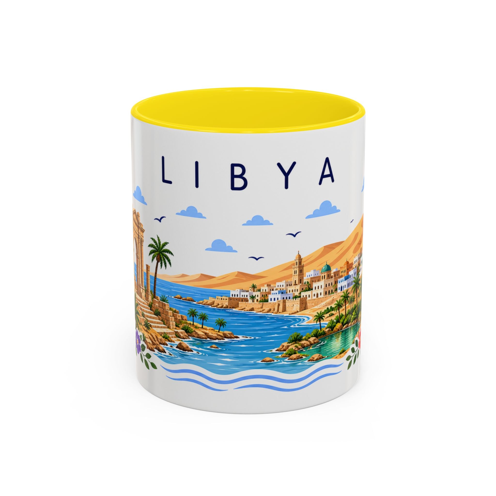 Libya Coffee Mug | Travel Souvenir Accent Mug | Place Gift Ceramic Cup 11oz 15oz