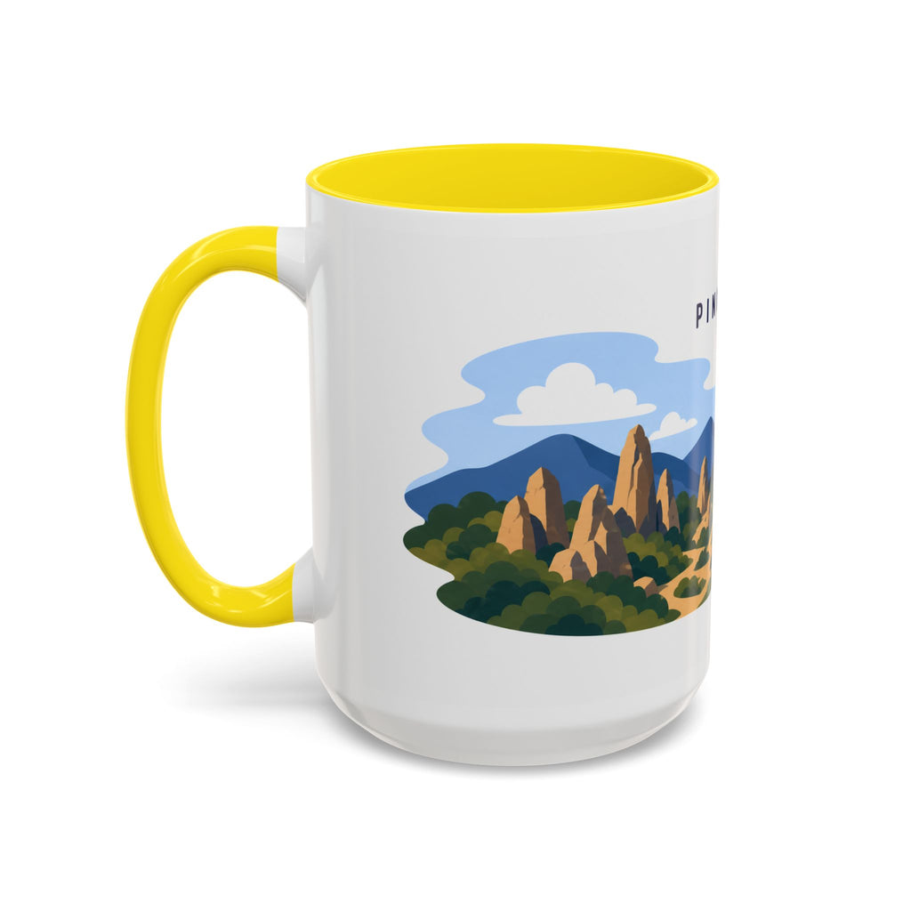 Pinnacles National Park Coffee Mug | Solid Color Block Park Souvenir | 11oz 15oz Accent Mug