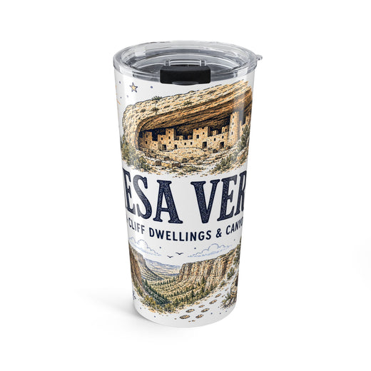 Mesa Verde National Park 20oz Tumbler | Colorado Ancient Cliff Dwellings Gift | Insulated Stainless Steel Travel Cup
