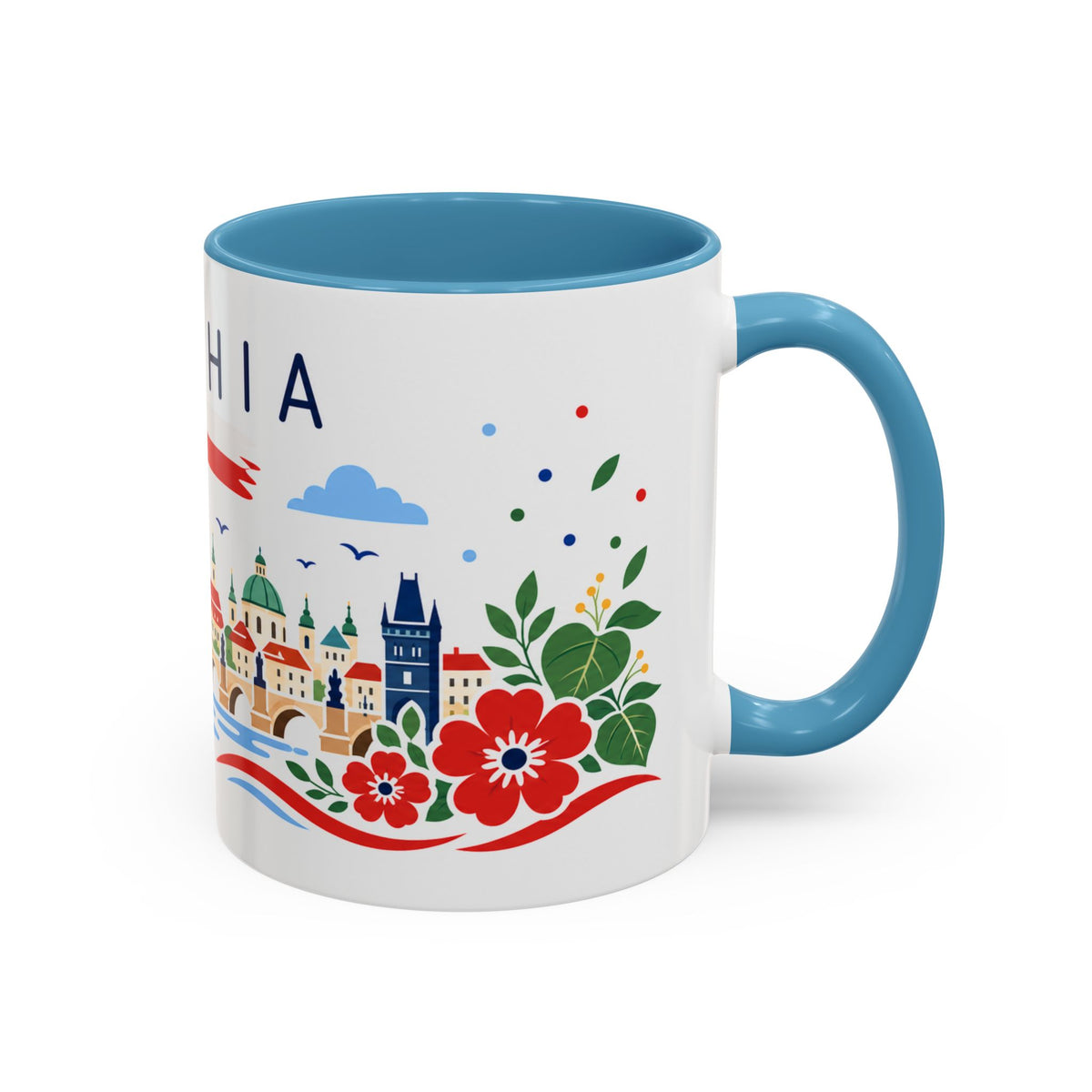 Czechia Coffee Mug | Travel Souvenir Accent Mug | Country Gift Ceramic Cup 11oz 15oz