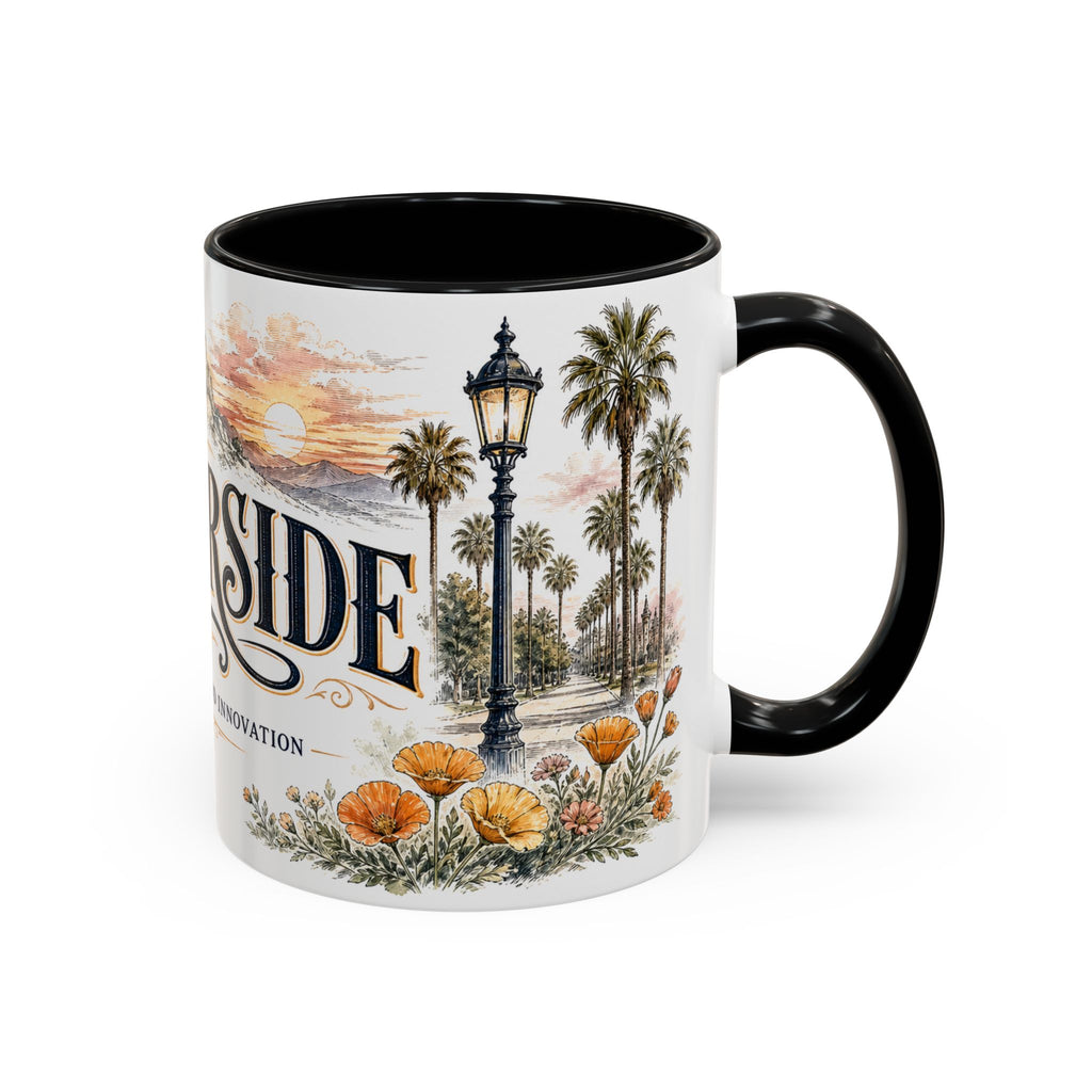Riverside Coffee Mug | United States Travel Souvenir | Vintage Illustrated City Gift | 11 oz 15 oz Accent Mug
