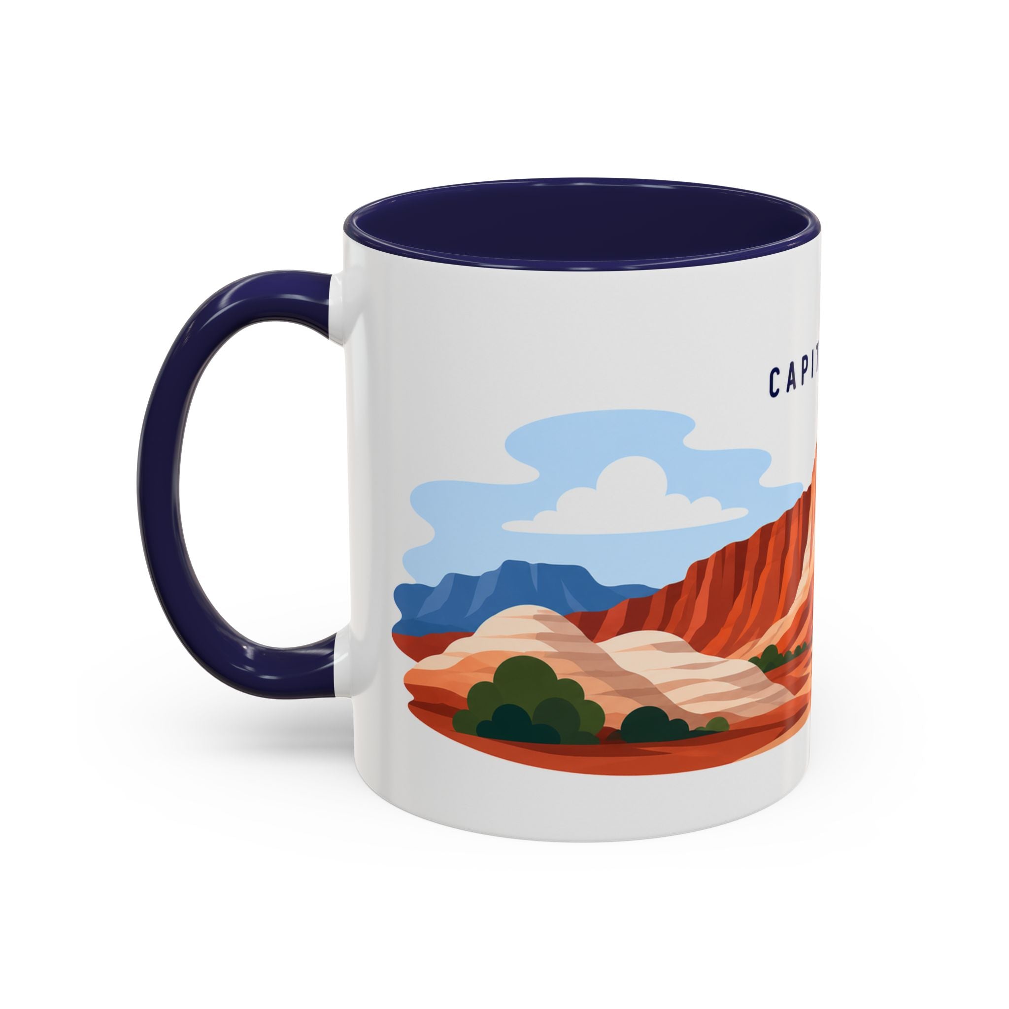 Capitol Reef National Park Coffee Mug | Solid Color Block Park Souvenir | 11oz 15oz Accent Mug