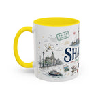 Shanghai Coffee Mug | China Souvenir Travel Gift | Accent Color Ceramic 11oz 15oz
