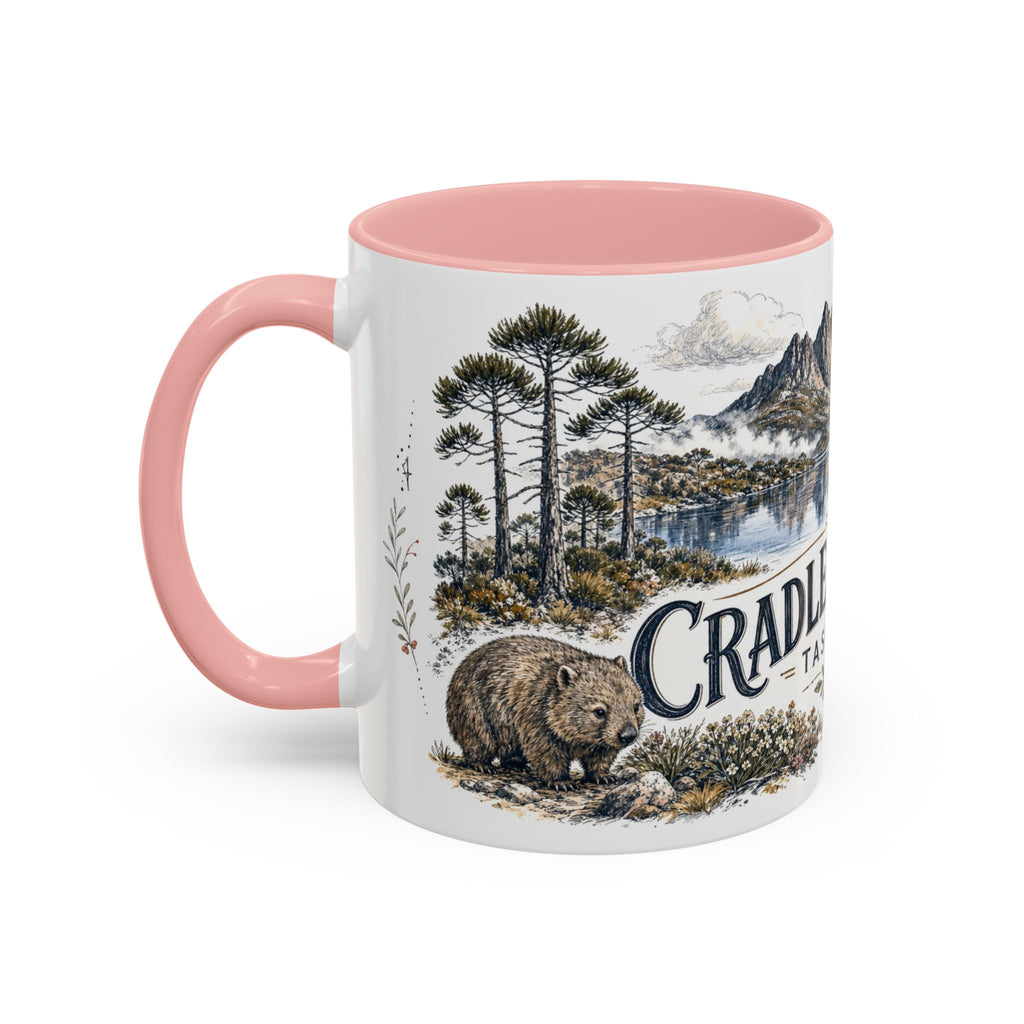 Cradle Mountain Mug, Tasmania Travel Souvenir, Bucket List Gift, Accent Ceramic Coffee Mug 11oz 15oz