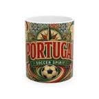 Portugal Soccer Spirit Coffee Mug | Soccer Fan Gift | Ceramic 11oz 15oz Match Day Cup