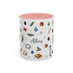 Athens Christmas Mug | Watercolor City Souvenir, Travel Gift (11oz/15oz)