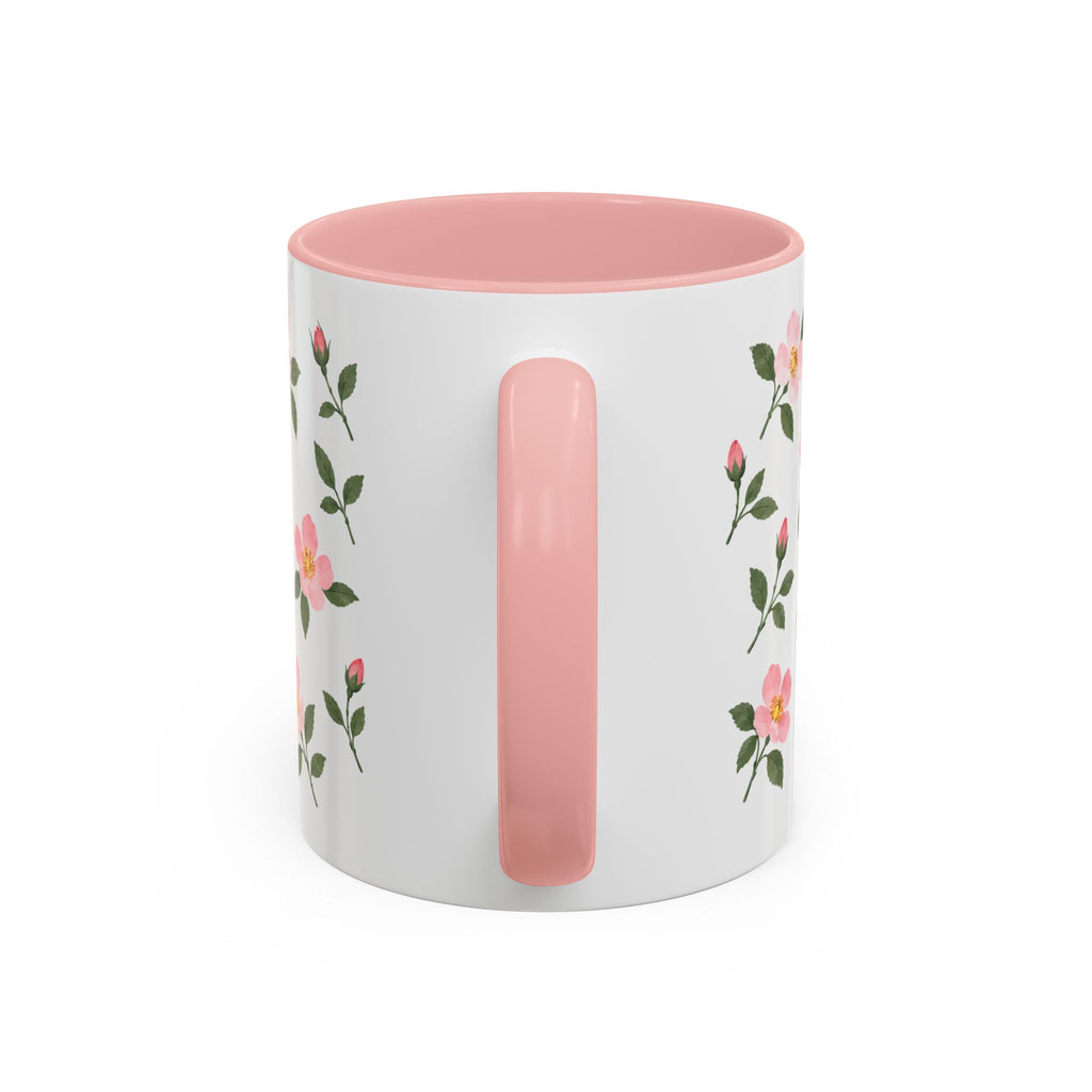 Iowa Wild Rose Mug, State Flower Floral Coffee Cup, 11oz Botanical Gift