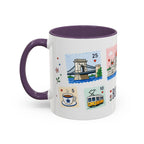 Budapest Coffee Mug | Postage Stamp Collage Mug | Travel Souvenir Accent Cup 11oz 15oz