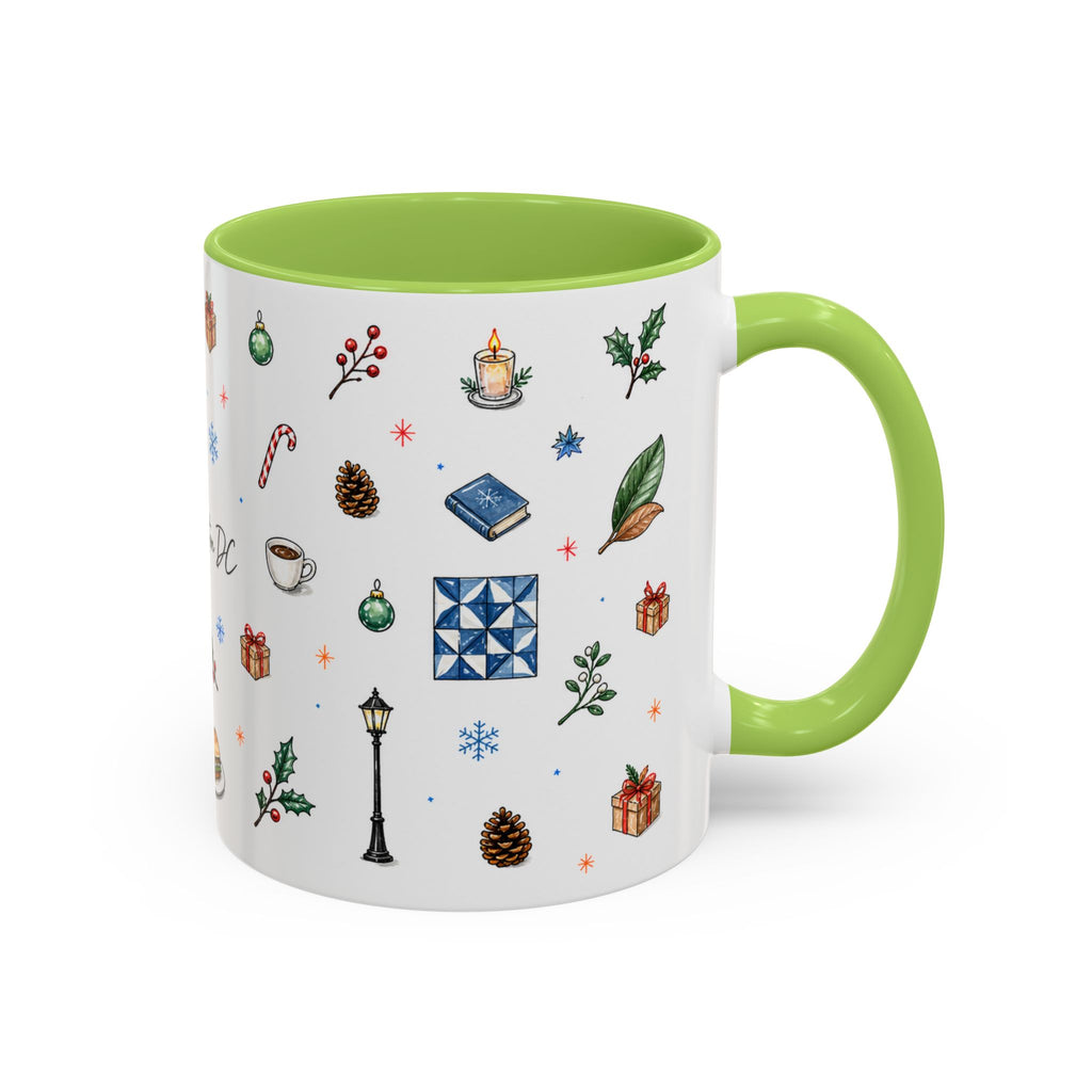 Washington DC Christmas Mug | Watercolor City Souvenir | Ceramic Coffee Cup 11oz 15oz