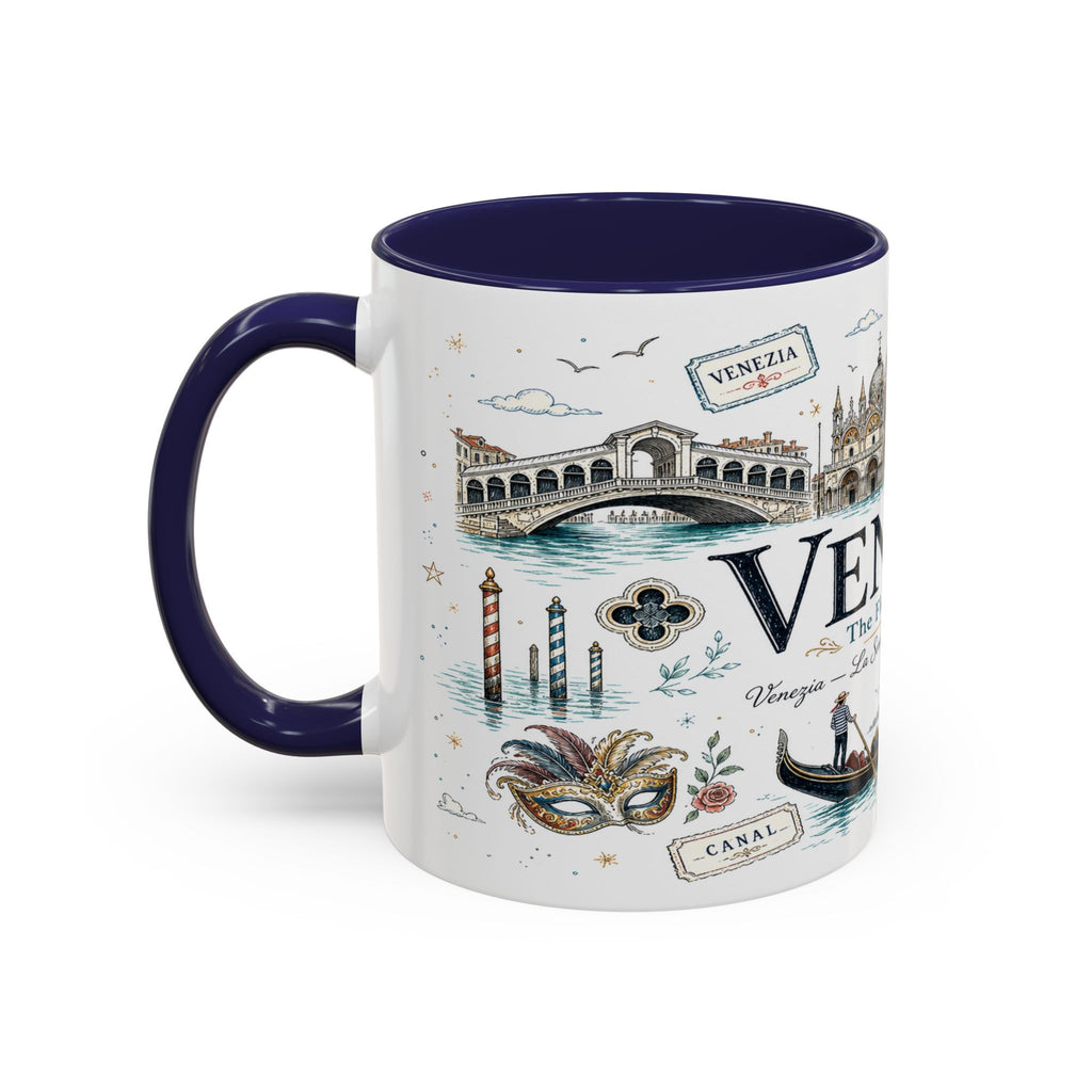 Venice Coffee Mug | Italy Souvenir Travel Gift | Accent Color Ceramic 11oz 15oz